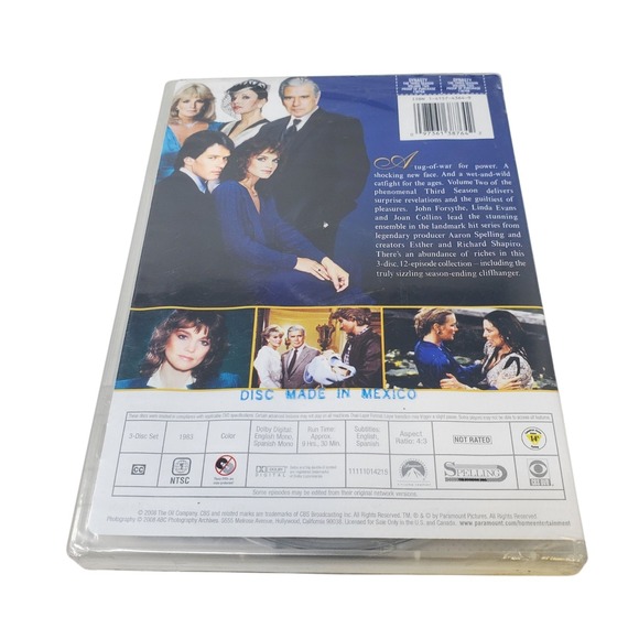 Dynasty The Third Season Volume Two 2008 New & Sealed DVD - Joan Collins - Picture 2 of 4